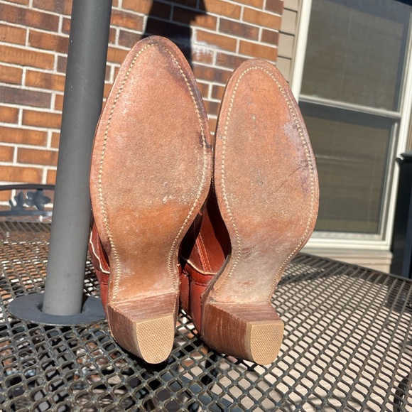 Frye Leather Riding Boots, Rust Brown size 8 vintage 1970s - Picture 9 of 9